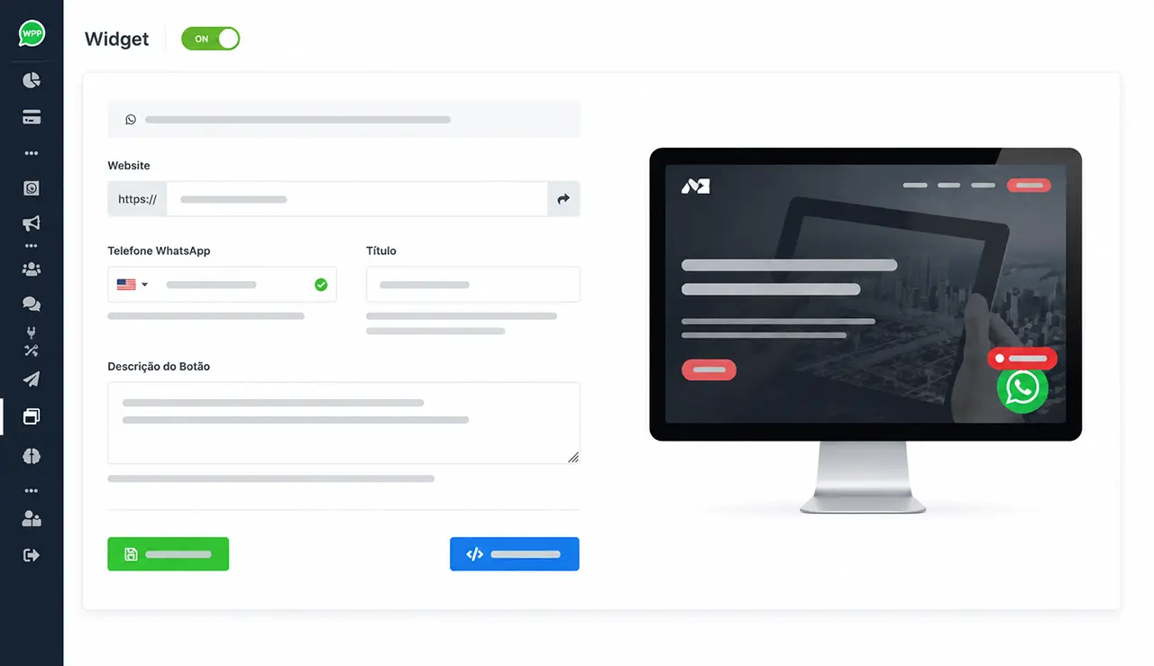 Configuration du widget WhatsApp pour site web